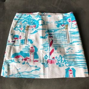Lilly Pulitzer watch out light house shift skirt